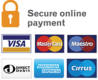 We accept all major credit cards Accepted Payment Methods